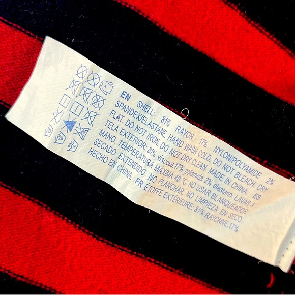 2 for$10 | Forever 21 | Black & Red Striped Long Sleeved Crew Sweater | Sz M - Picture 5 of 5